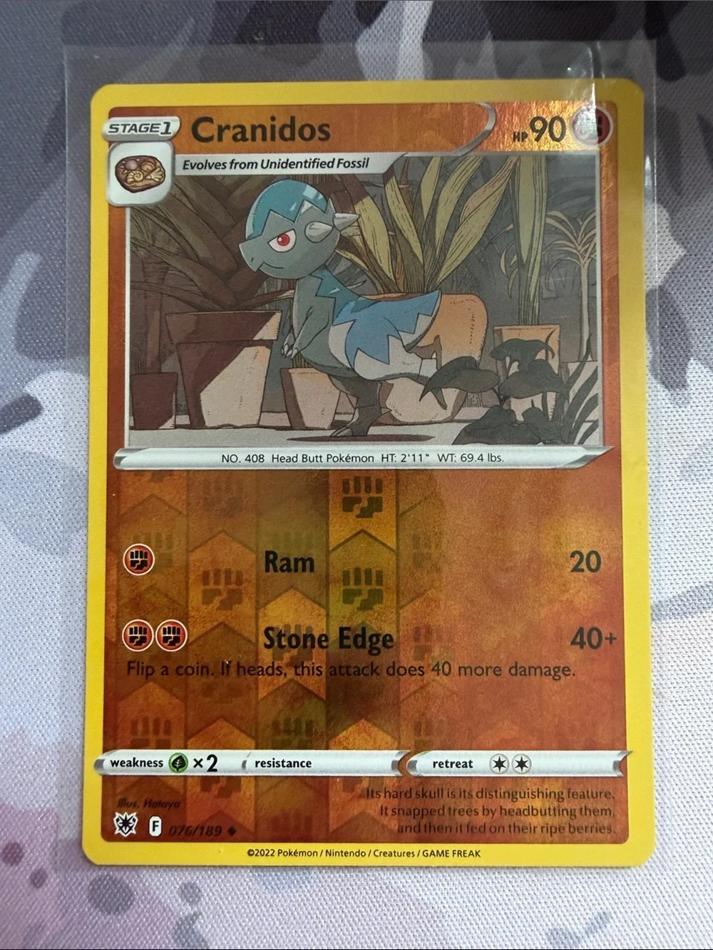 Unidentified Fossil Cranidos Rampardos Reverse Holo Pokémon Card Lot TCG ✨5/$25✨